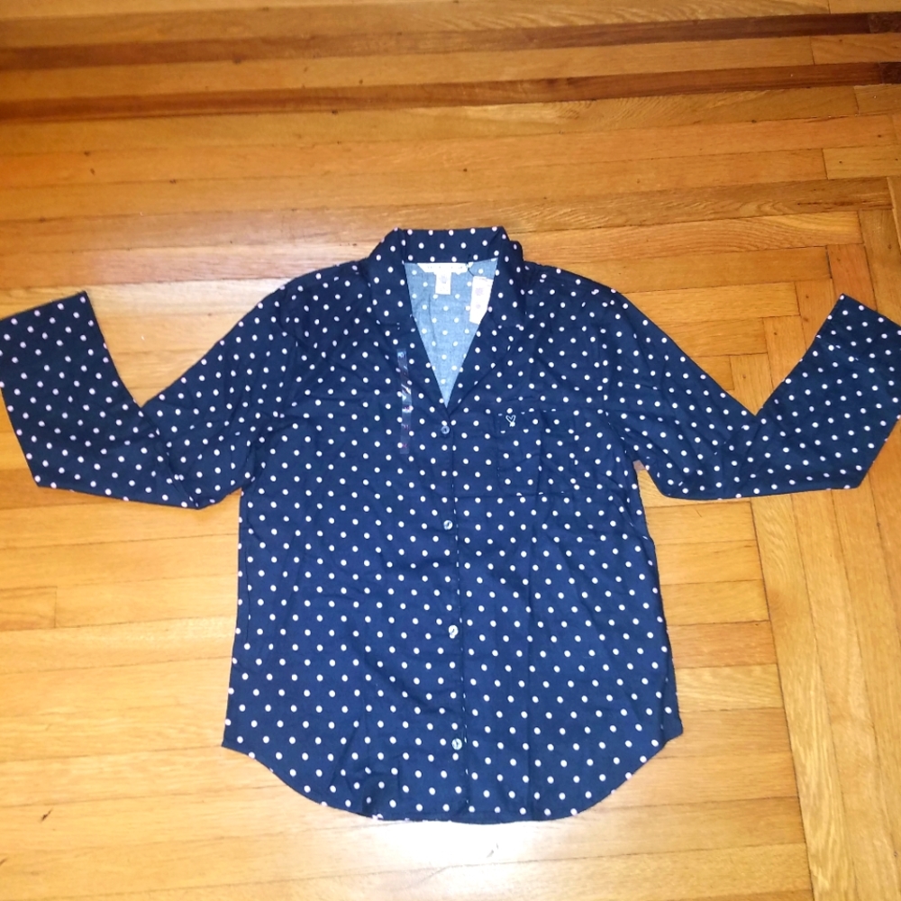 Victoria's Secret pajama top. Polka dots.